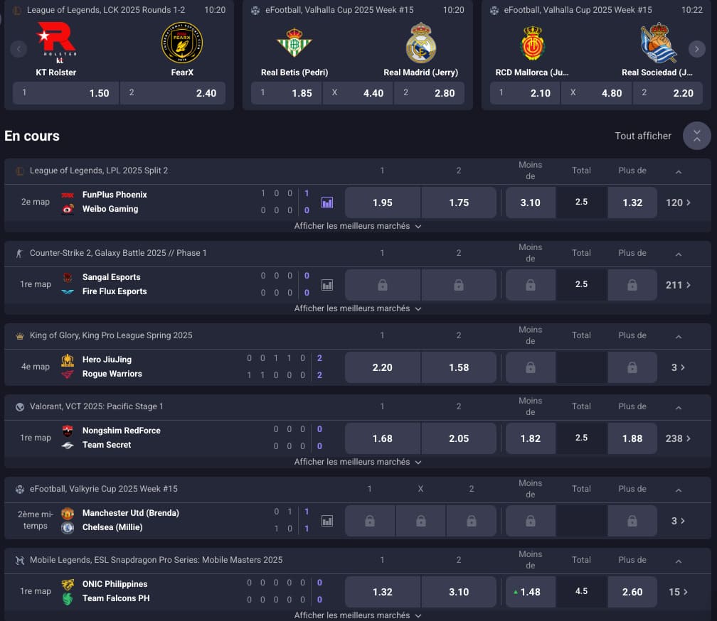 Winzter Casino paris Esport