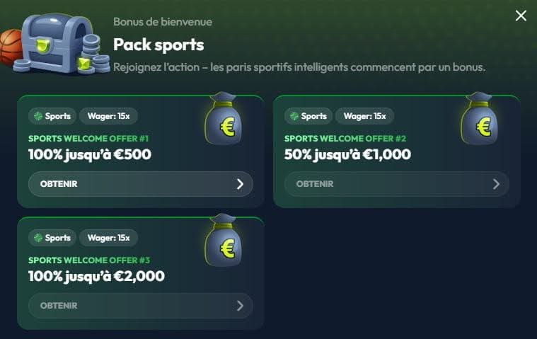 Winzter Casino bonus bienvenue sport